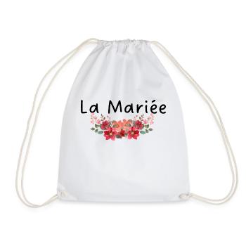 The Bride Flowers - Drawstring Bag - white - Front
