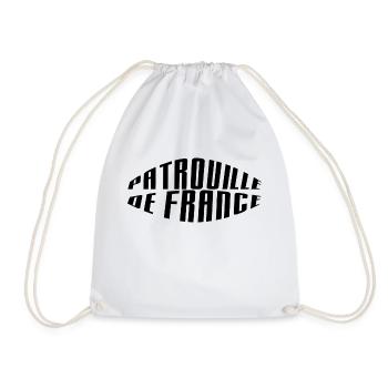 Patrouille de France texte noir - Sac de sport léger - blanc - Devant