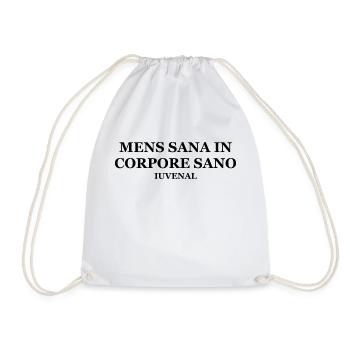 Mensa Sana In Corpore Sano - Juvenal - Drawstring Bag - white - Front