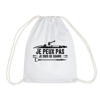 Je Peux Pas Je Suis De Guard Cadeau Pompier - Sac de sport léger - blanc - Devant