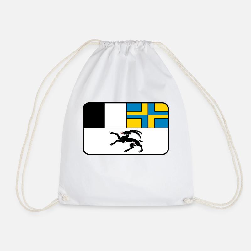 Flaggenvignette oder Logo von Graubünden - Turnbeutel - Weiß