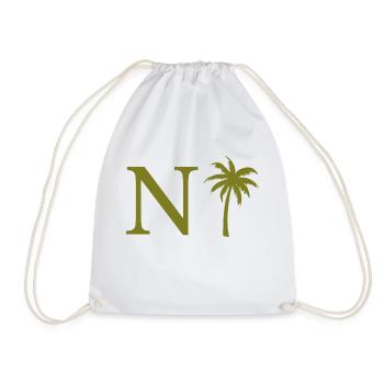 Lettre n vert Palm - Sac de sport léger - blanc - Devant