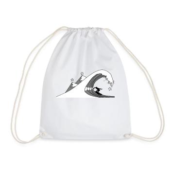 Star Surfing - Drawstring Bag - white - Front