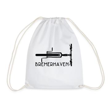 Fahrrad Bremerhaven - Turnbeutel - Weiß - Vorne