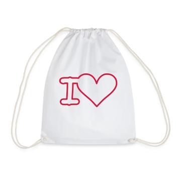i love - Turnbeutel - Weiß - Vorne
