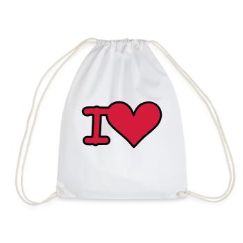 i love - Turnbeutel - Weiß - Vorne