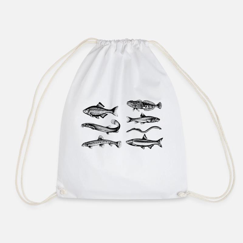 Fische - Turnbeutel - Weiß