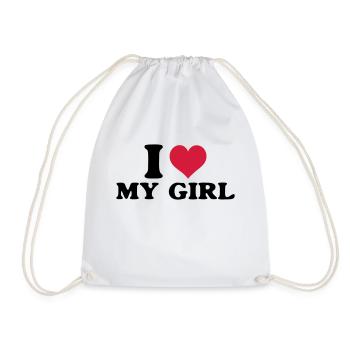 j'aime ma fille de - Sac de sport léger - blanc - Devant