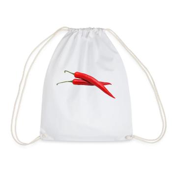 paprika chilli chili pepper citrus veggie gemuese - Turnbeutel - Weiß - Vorne