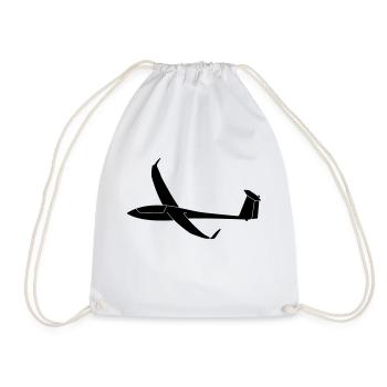 Segelflugzeug Geschenk Ventus - Turnbeutel - Weiß - Vorne