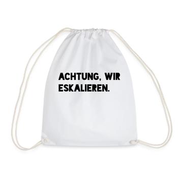 Eskalieren - Turnbeutel - Weiß - Vorne