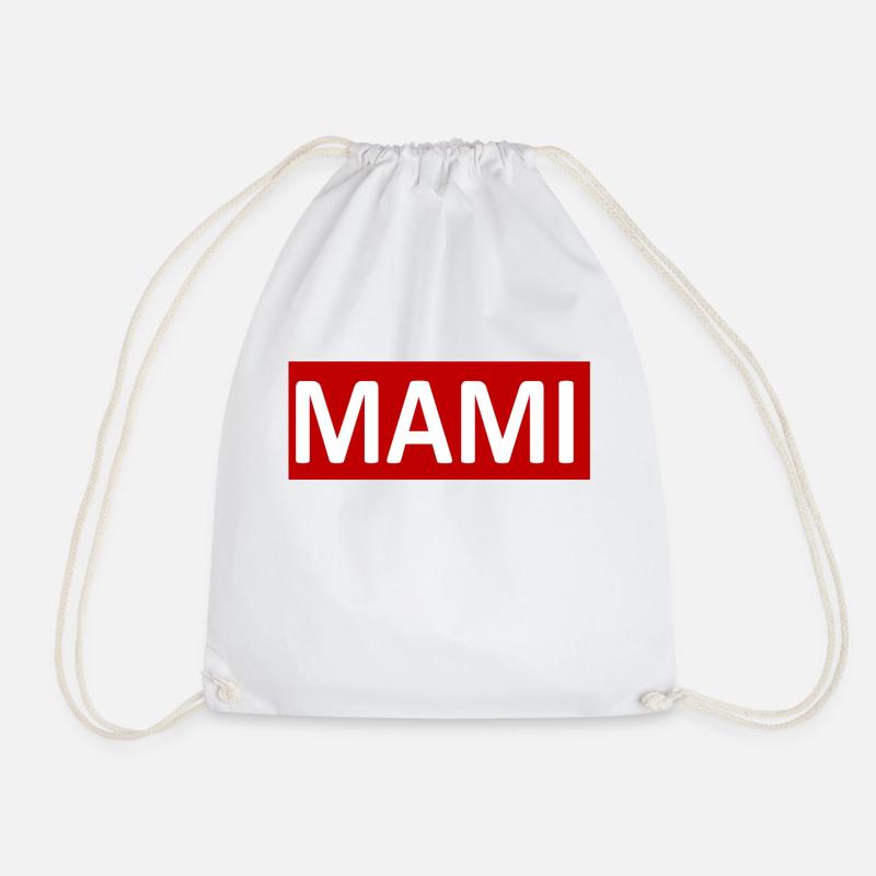 mum - Drawstring Bag - white