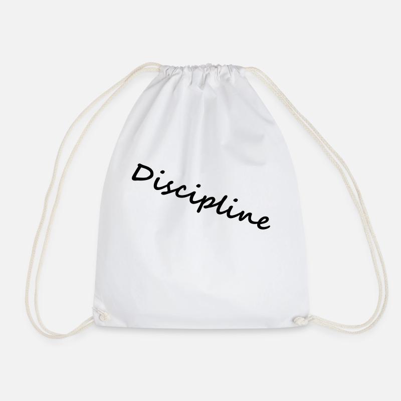 Discipline - Drawstring Bag - white
