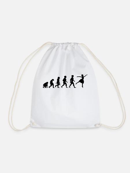 Evolution Ballerina Ballet Tanz Tänzerin Tanzen - Turnbeutel - Weiß