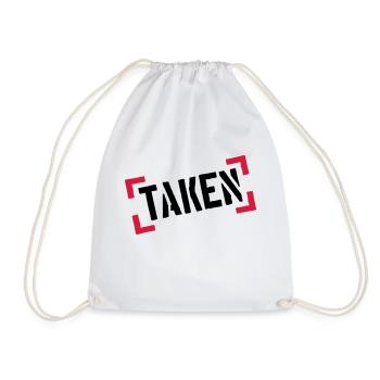 brackets stamp frame cool beam 100 percent ta - Drawstring Bag - white - Front
