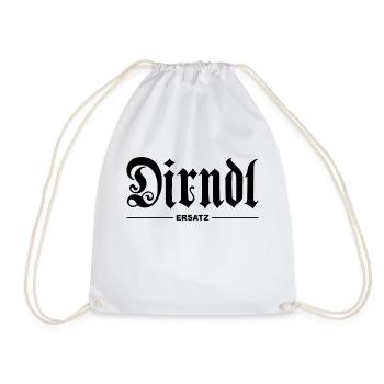 Dirndl Ersatz Tracht bayrisch Herz - Turnbeutel - Weiß - Vorne