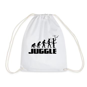 Jungling Juggler Evolution Bowling Artist Sport - Drawstring Bag - white - Front