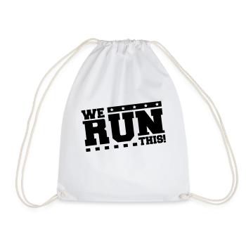 we_run_this_tk1 - Turnbeutel - Weiß - Vorne