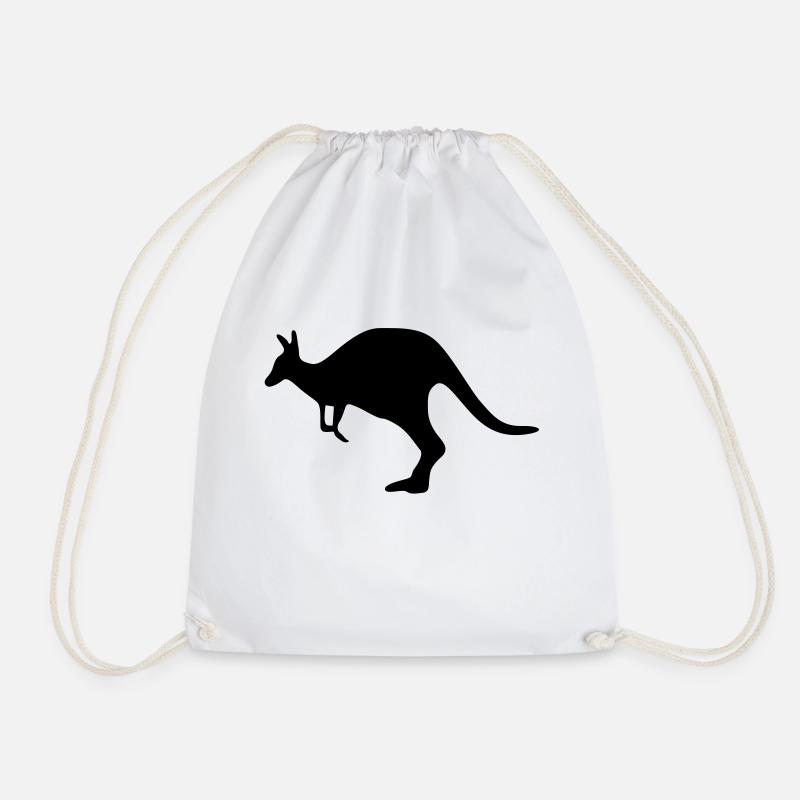 Känguru kangaroo Australien - Turnbeutel - Weiß