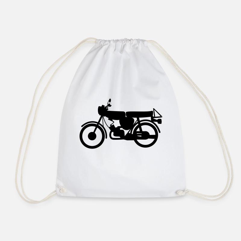 Moped - Drawstring Bag - white