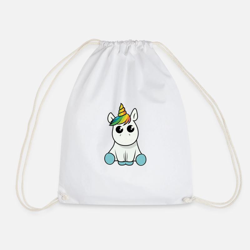 HQshirts Einhorn Niedlich Süß - Turnbeutel - Weiß