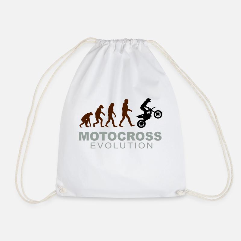 Motocross Evolution - Drawstring Bag - white