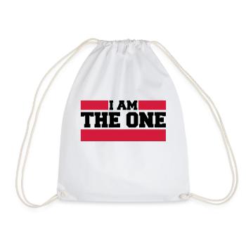 i_am_the_one - Drawstring Bag - white - Front