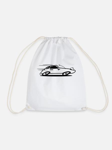 Sports car car car car fast - Drawstring Bag - white