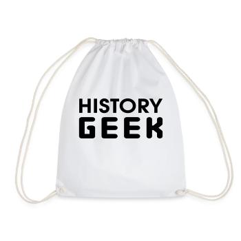 History Geek - Drawstring Bag - white - Front