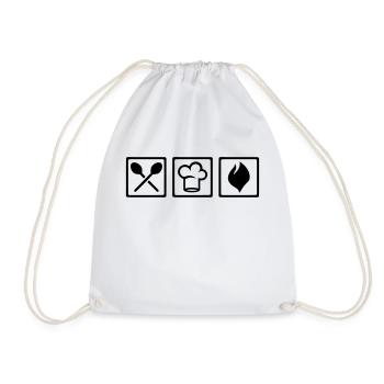 Cook chef - Drawstring Bag - white - Front