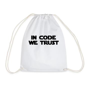 In code we trust - Sac de sport léger - blanc - Devant