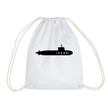 submarine - Drawstring Bag - white - Front