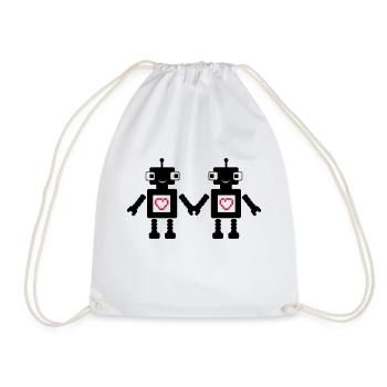 roboters_in_love_02 - Sac de sport léger - blanc - Devant