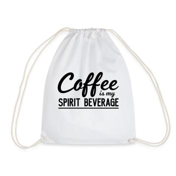 Coffee Is My Spirit Beverage - Drawstring Bag - white - Front