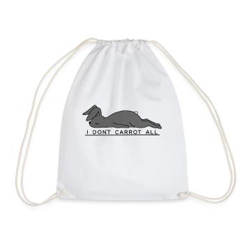 I dont carrot all - Drawstring Bag - white - Front