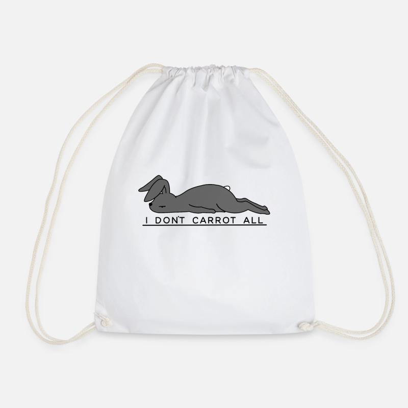 I dont carrot all - Drawstring Bag - white