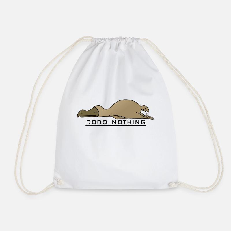 dodo nothing - Drawstring Bag - white