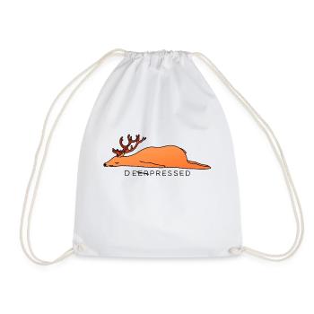 Deerpressed - Drawstring Bag - white - Front