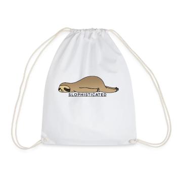 Slophisticated - Drawstring Bag - white - Front