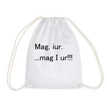 Mag. iur mag i ur - Turnbeutel - Weiß - Vorne