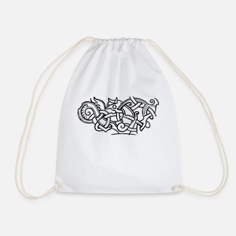 conception d'impression de dessin de symbole celtique antique - Sac de sport léger - blanc