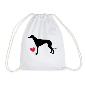 Greyhound - Drawstring Bag - white - Front