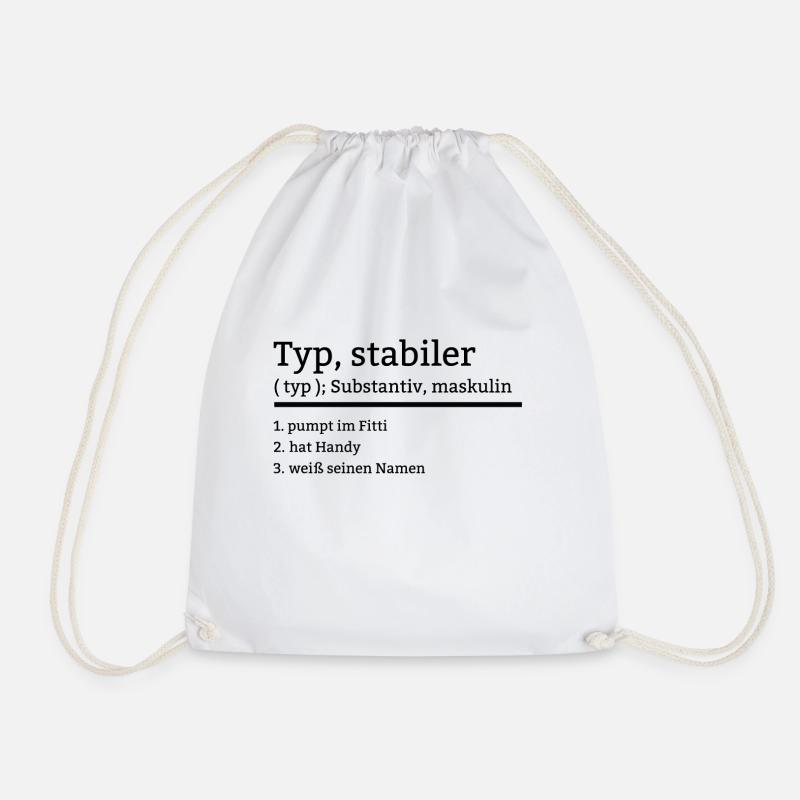 stabiler typ stabil cooler Mann lustiges Geschenk - Turnbeutel - Weiß