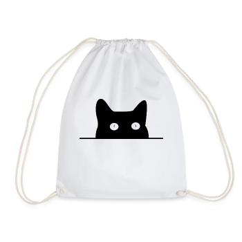 Katze - Turnbeutel - Weiß - Vorne