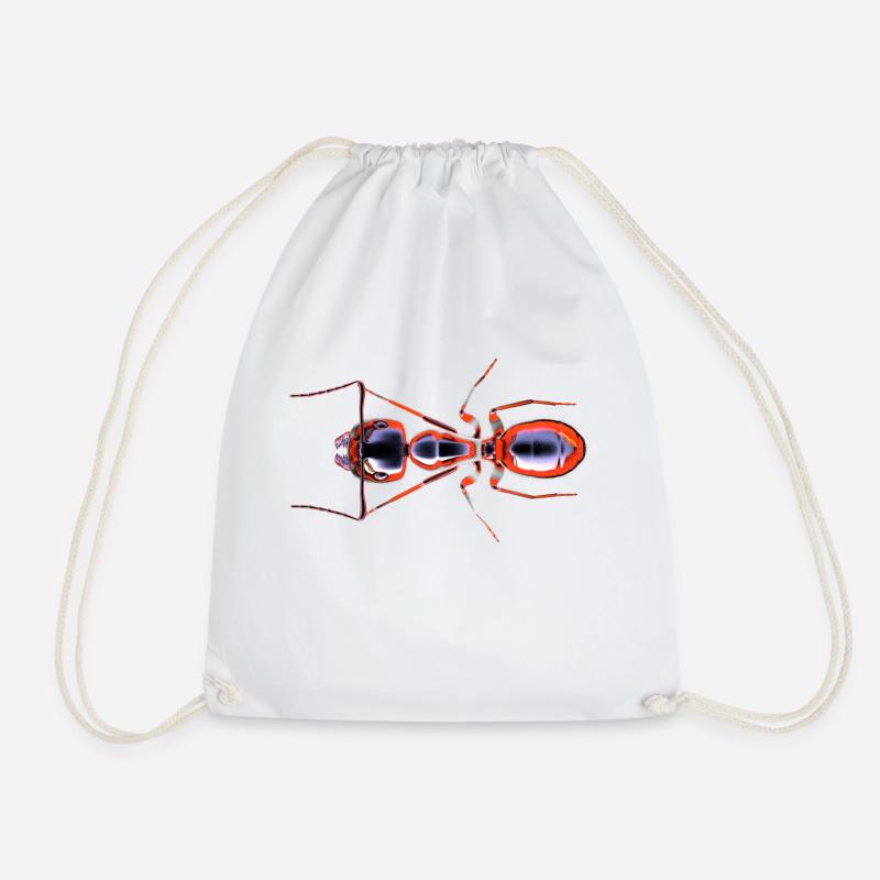 Ant - Drawstring Bag - white
