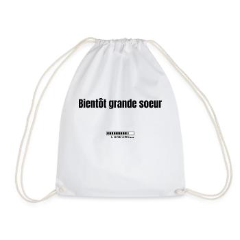Bientôt grande sœur - Sac de sport léger - blanc - Devant