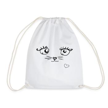 Animal chat - Sac de sport léger - blanc - Devant