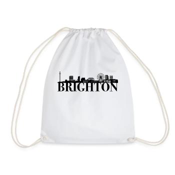 Brighton England Skyline Geschenk Idee UK - Turnbeutel - Weiß - Vorne