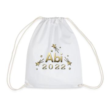 Abitur 20222 Abi 2022 goldene Sterne - Turnbeutel - Weiß - Vorne