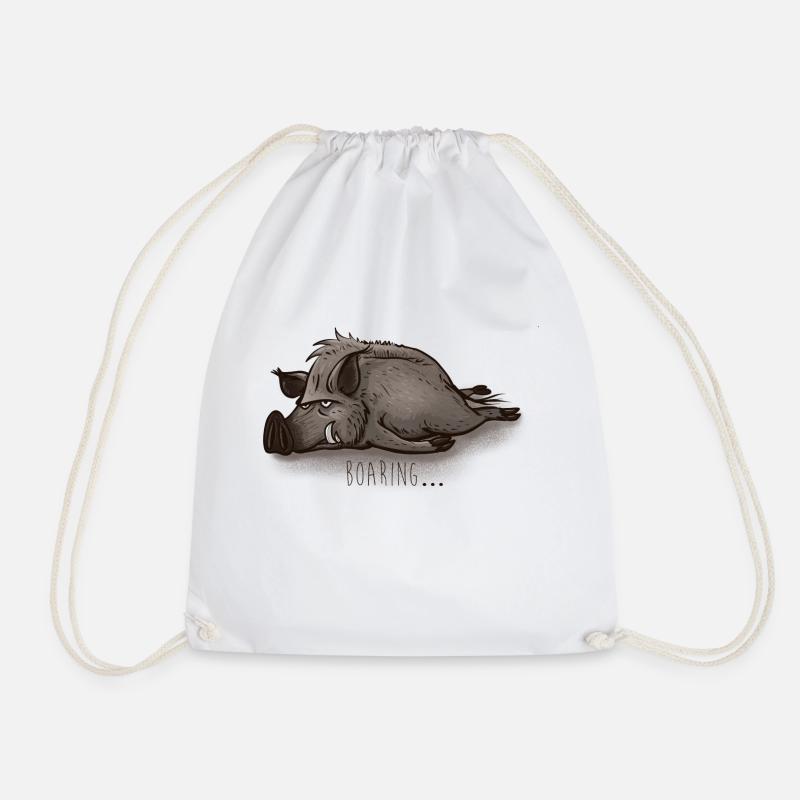 Boaring - Drawstring Bag - white